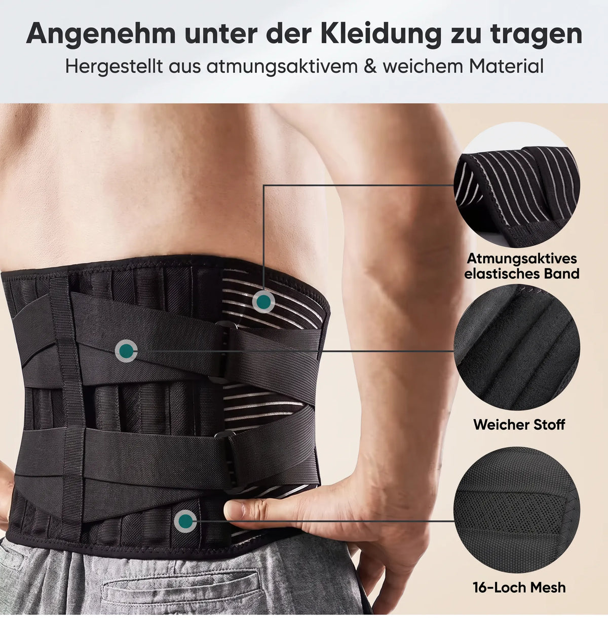 Stützgürtel für den unteren Rücken